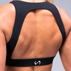 TLF Tempo High Neck  Sports Bra Black